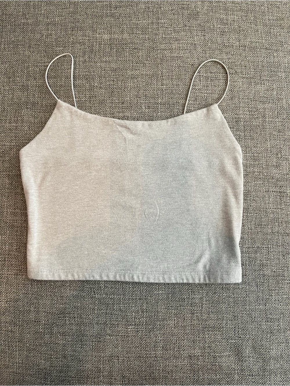 wild fable Silver Spaghetti Strap Crop Cami